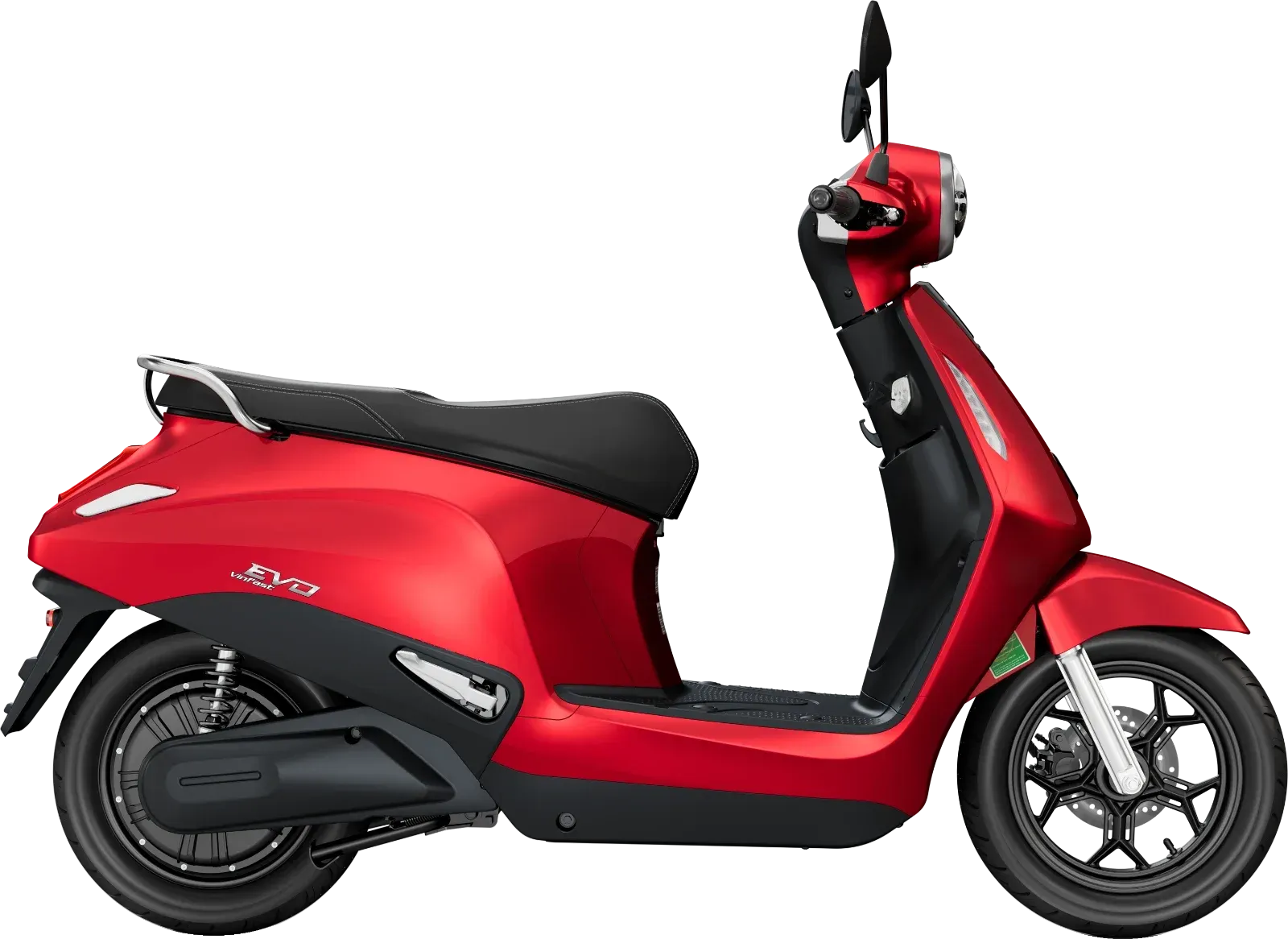 Xe Evo màu đỏ nhìn ngang